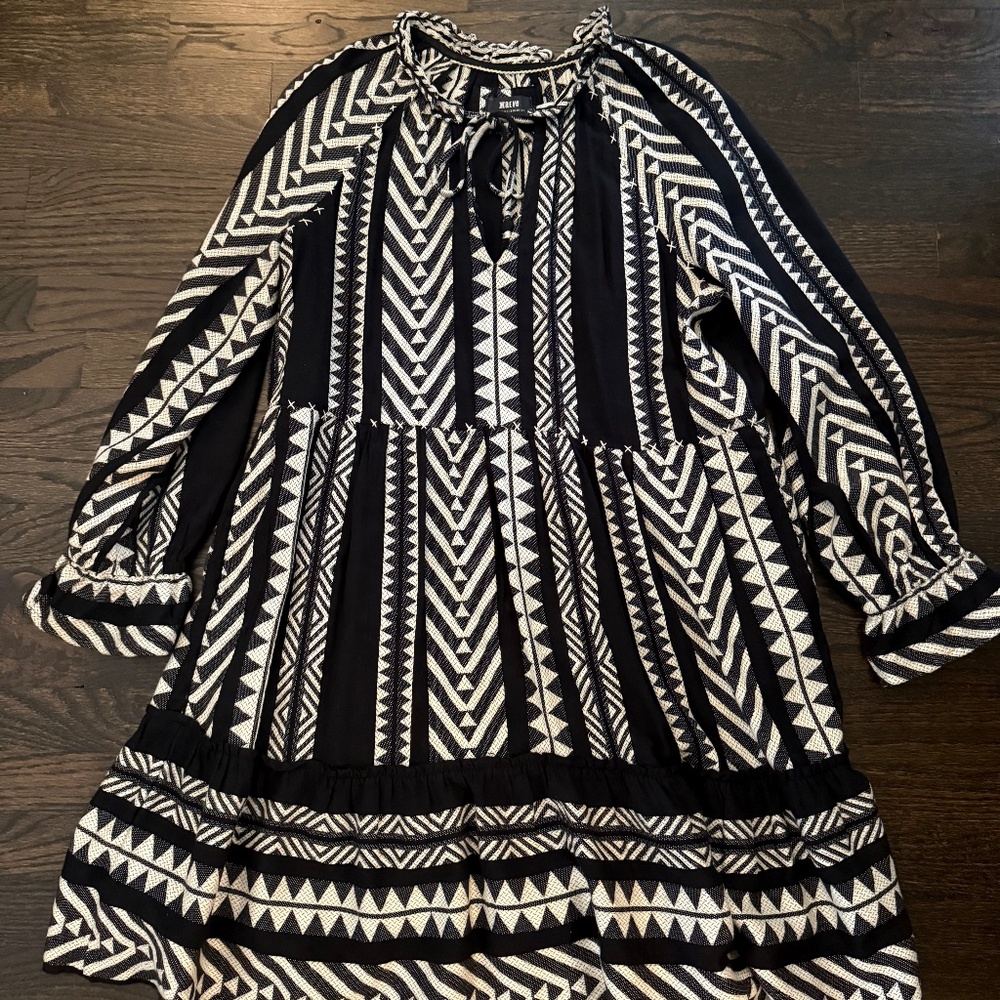 Maeve black and white dress